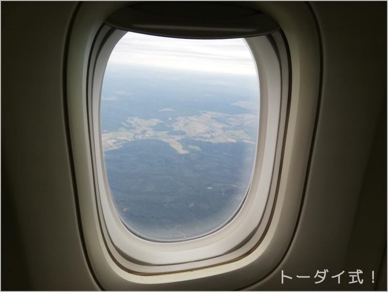 中国国際航空のB747-8ファーストクラスの窓